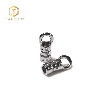 China Jewelry Making 2mm Nickel Plated Bracelet Necklace Bezel Crimp End Connectors For DIY Jewelry Making for sale