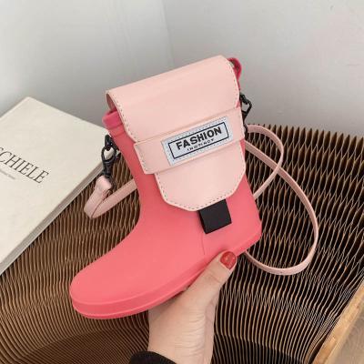 China Fashion Shoe Shape Funny Cross - Cute Body Bag Girls Wallet Boot Shaped Clip 2021 Handbags Cell Phone Bags For Woman for sale