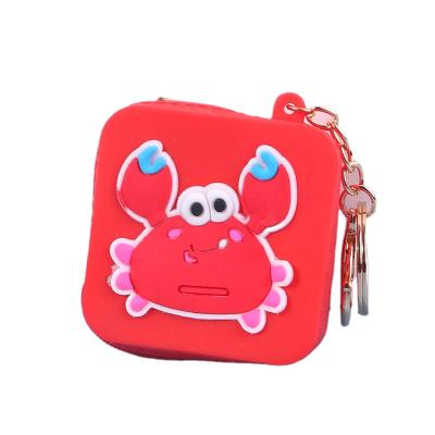 China Waterproof popular animal soft square silicone zipper kawaii kawaii grill wristband wallet zero wallet. for sale