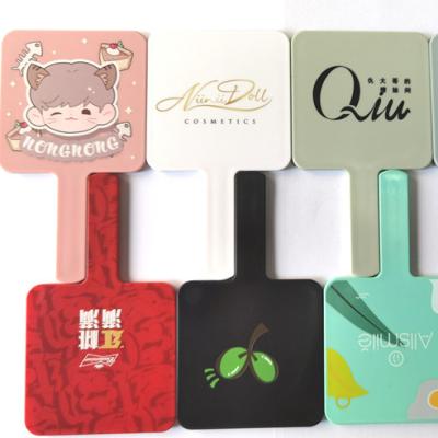 China Custom Square Shape Hair Salon Cosmetic Hand Mirrors for sale