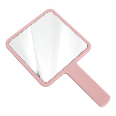 China Personalized Simple Style Girl's Gift Hand Held Makeup Mirror With Logo for sale