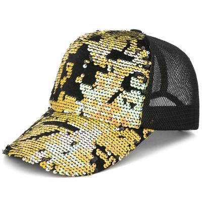 China Sunblock new Korean version of the hat lady sequin baseball hat fashion gauze sunshade net outdoor hat for sale