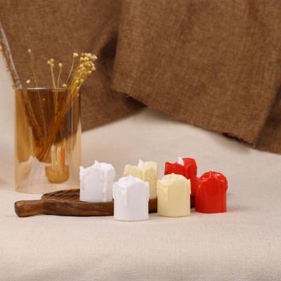 China Decoration Wedding Flameless Round Pillar Tea Decorative Candle Wax Melt Light for sale