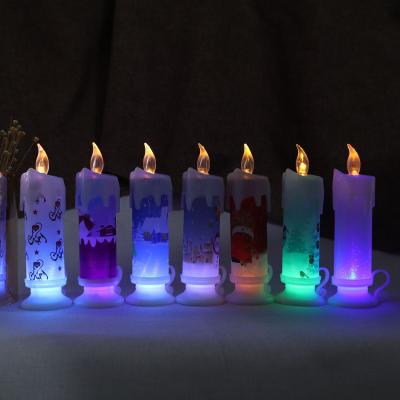 China 2021 Trendy Halloween Flameless Led Light Up Candle Flicker Flickering Glowing Bulb In Dark Candles for sale