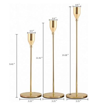 China Weddings Home Decorating Modernity Luxurious Table Use Dinner Candle Holders Gold Candle Holders for sale