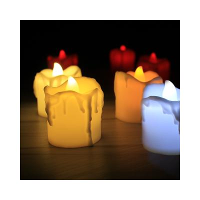 China Flameless all festival flameless pp holiday melted candle light tealight decoration tea flicker candle for sale