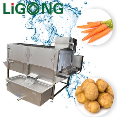 China Industrial Fruit Spray Cleaning Machine Box Type Vegetable Potato Spray Washing Te koop