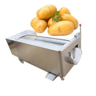 China Potato Fruit Washing And Peeling Machiner Carrot Root Vegetable Cleaner Te koop