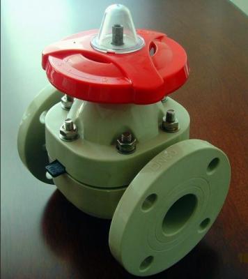 China UPVC/PTFE plastic diaphragm valve, weir type, 1/2