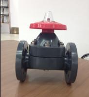 China GR-PP weir type flange plastic diaphragm valve, ANSI#150,JIS10K,DIN 1/2