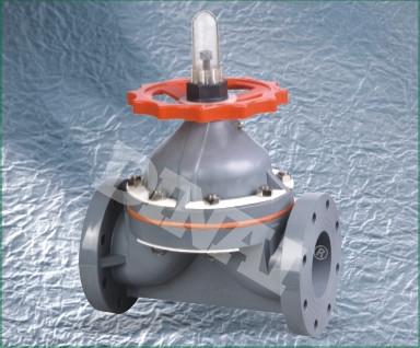 China PP-GR flanged diaphragm valve PN10, 20mm-280mm for sale