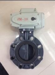 China PPH butterfly Valve Wafer Connection Electric Actuator 1