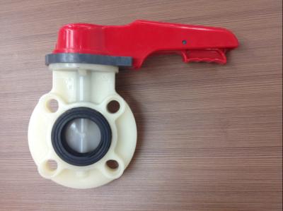 China manual handle UPVC butterfly valve, wafer type, 1” to 8”, PN1.0Mpa for sale