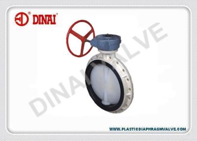 China manual handle PVDF butterfly valve, wafer type, 1” to 8”, PN1.0Mpa for sale