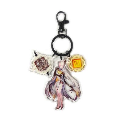 China Plastic DA QI MAKE Custom Transparent Acrylic Logo Printed Epoxy Charms For Key Chain OEM Cheap Anime Cartoon Sale 2022 Manufacture for sale