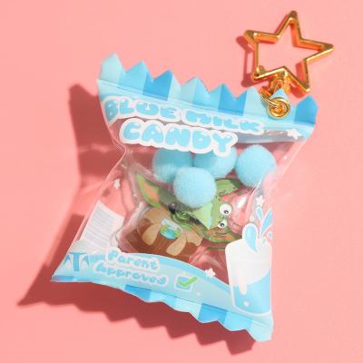 China Plastic Candy Bag Custom Charm Anime Transparent Acrylic Key Chain for sale