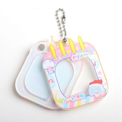 China Plastic Wholesale Factory Custom Acrylic Blanks Charm Acrylic Photo Frame Key Chain for sale