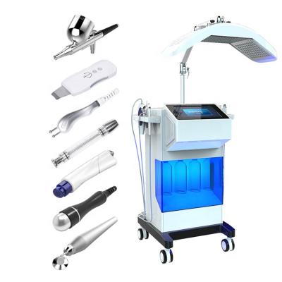 China Skin Tightening 8 in 1 Multifunctional Vertical Water Jet Face Machine Hydro Hydra Cleansing Dermabrasion Peeling PDT Jet Oxygen Therapy Machine for sale