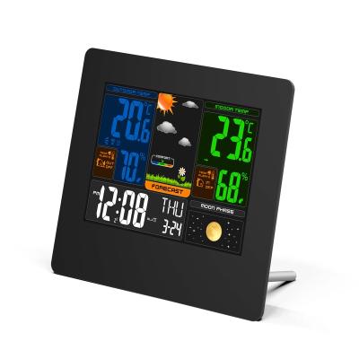 China Indoor Weather Station Barometer Thermometer Digital Weather Station Alarm Clock for sale