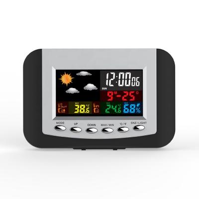 China Calendars Color LED Backlight Display Digital Table Alarm Clock With Nap And Radio Function for sale