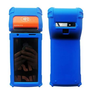 China SDK for Sunmi P2 Handheld Terminal POS Silicone Case Cover Skin Print Shockproof Sleeve for sale