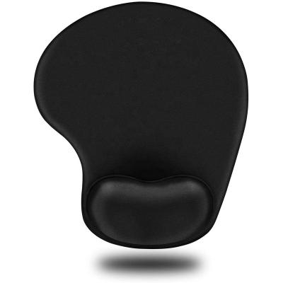 China Ergonomic mousepad with ergonomic wrist support mouse pads with comfortable gel wrist rest support and superfine fiber fabric, non-slip rubber base for easy typing for sale