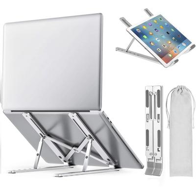 China 7 to 15 Inch Drop Shipping Foldable Aluminum Adjustable Computer Tablet Stand Foldable Portable Desk Stand, Fits up to 15.6 Inch for sale