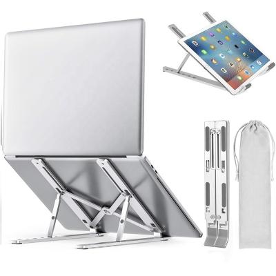 China 7 to 15 Inch Aluminum Adjustable Laptop Tablet Stand Foldable Portable Desk Stand, Fits Up to 15.6 Inch Laptop All Tablets for sale