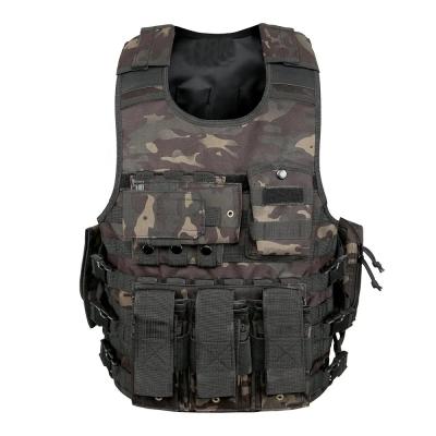 China Manganese Steel Plate Outdoor Camouflage Tactical Vest With Plate Multifunctional Military Carrier Vest Security Guard Combat Pockets Tactical Vest for sale