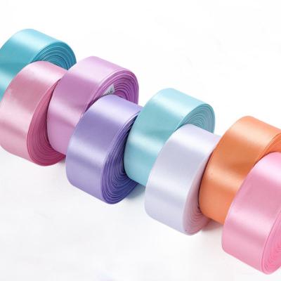 China Viable Gifts Bands And Webbing Satin Ribbons Custom Polyester Satin Ribbon Wholesale for sale