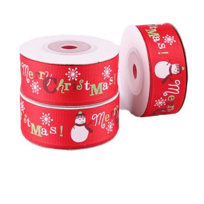 China Sustainable Gifts Strips Ribbons Christmas Ribbons Wholesale Custom Grosgrain Ribbons for sale