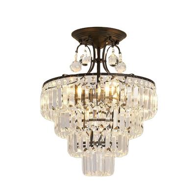 China Wholesale Residential Hot Sale Rustic Iron Semi Flushmount Hot Sale Amazon Vintage Chandelier Garage Bed Room Pendant Light for sale