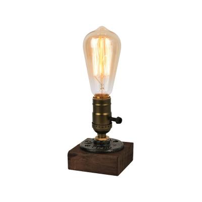 China New Design Industrial Custom Decorative Modern Custom Made Industrial Fashion Hotel Project Amazon Metal Steel Iron Energy Saving Table Lamp for sale