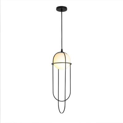 China Vintage Earth Glass Pendant Light Ceiling Lamp Dining Room Restaurant Amazon Contemporary Black Finish Single Light Hot Selling for sale