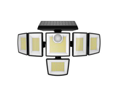 China Lâmpada de parede solar de 4 cabeças 8W Sensor solar Lâmpada de parede 800 Lumen Para jardim à venda