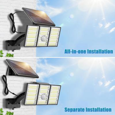 China 600LM Lâmpada de Sensor de Corpo Solar 6W Sensor de Corpo Humano Luz IP65 à venda