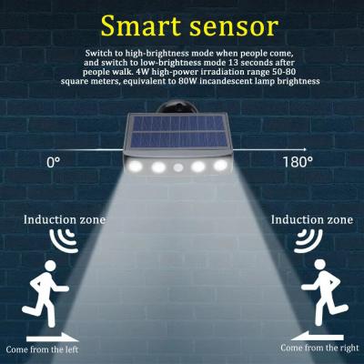 China 3000k - 6000k Luz solar de parede 100lm/w Sensor PIR Luz de parede para jardim de pátio à venda