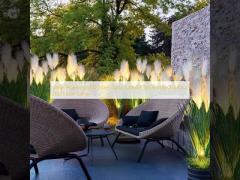 Solar Powered LED Fiber Optic Lamp IP54 Reeds Outdoor LED Floor Lamp