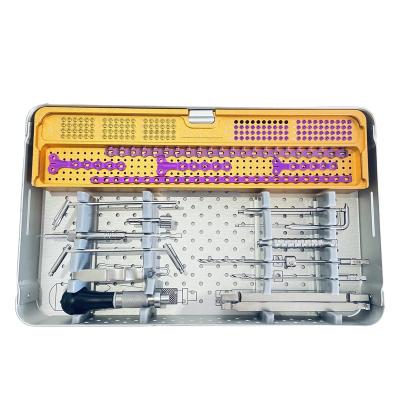 China Check China Manufacturer Surgical Veterinary Locking Plate Instrument 1.6mm 2.4mm 3.2mm 4.0mm Set Mini Alps Trauma Plate Instrument Kit for sale