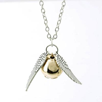 China Environmental Friendly Wholesale Fashion Popular Death's Hallows Gold Snitch Necklace For Gift for sale