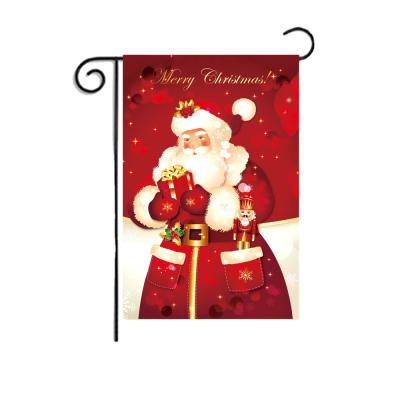 China PENNANT Polyester Sublimation Printing Double Sided Decorative Winter Christmas Garden Seasonal Welcome Flag for sale