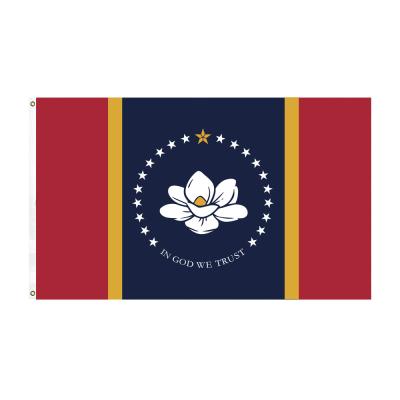 China Wholesale 3*5 ft New Polyester Banner U.S.New Mississippi State Hanging Flag American State Flag For National Events for sale