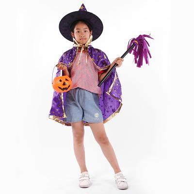 China 2021 New Inflatable Products Kids Adult Halloween Cosplay Set Witch Cape Hat Broom Suit Show Masquerade Demon Costumes for sale