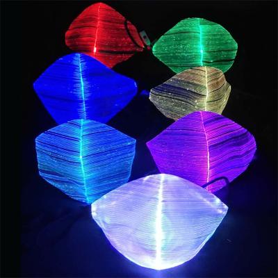 China Manufacturer Hot Sale Christmas Halloween Mask Breathable Muti-color Light Changeable Led Flash Party Mask for sale