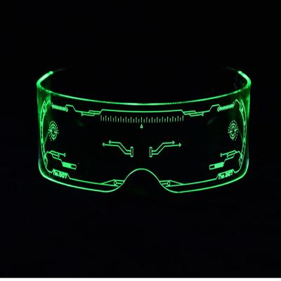 China Morden 2021 Hot-selling LED lighted glasses with a sense of futuristic technology partly for fun for young people for sale