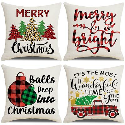 China Wholesale Price Digital Printed Canvas Pillow Durable Cute Cartoon Christmas Pillow For Decoration for sale