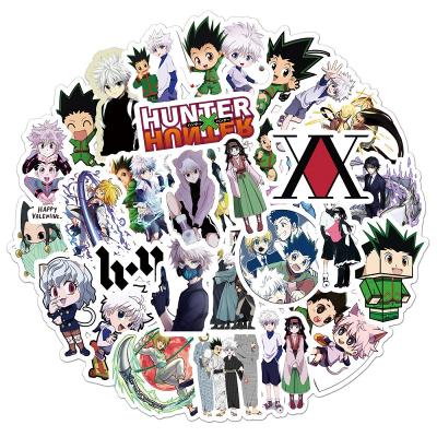 China HUNTER Full Time Kid HUNTER Anime Stickers For Boy Laptop Sticker HUNTER Paper Decor Home Waterproof Japan Popular Anime Skateboard for sale