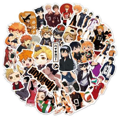 China Waterproof Hot Selling Colorful Japanese Anime Haikyuu! ! Waterproof PVC die cut graffiti sticker Haikyuu! ! Decorative stickers for sale