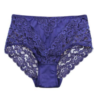 China Wholesale Style Breathable Hot Sexy Lace Women's Panties Nylon Plus Size Women's Panties for sale