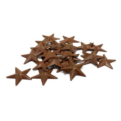 China Rustic Country Decor Primitives Decor. Rusty Mini Metal Barn Star Home Decorative Accents, 1 Inch, Set of 24 for sale